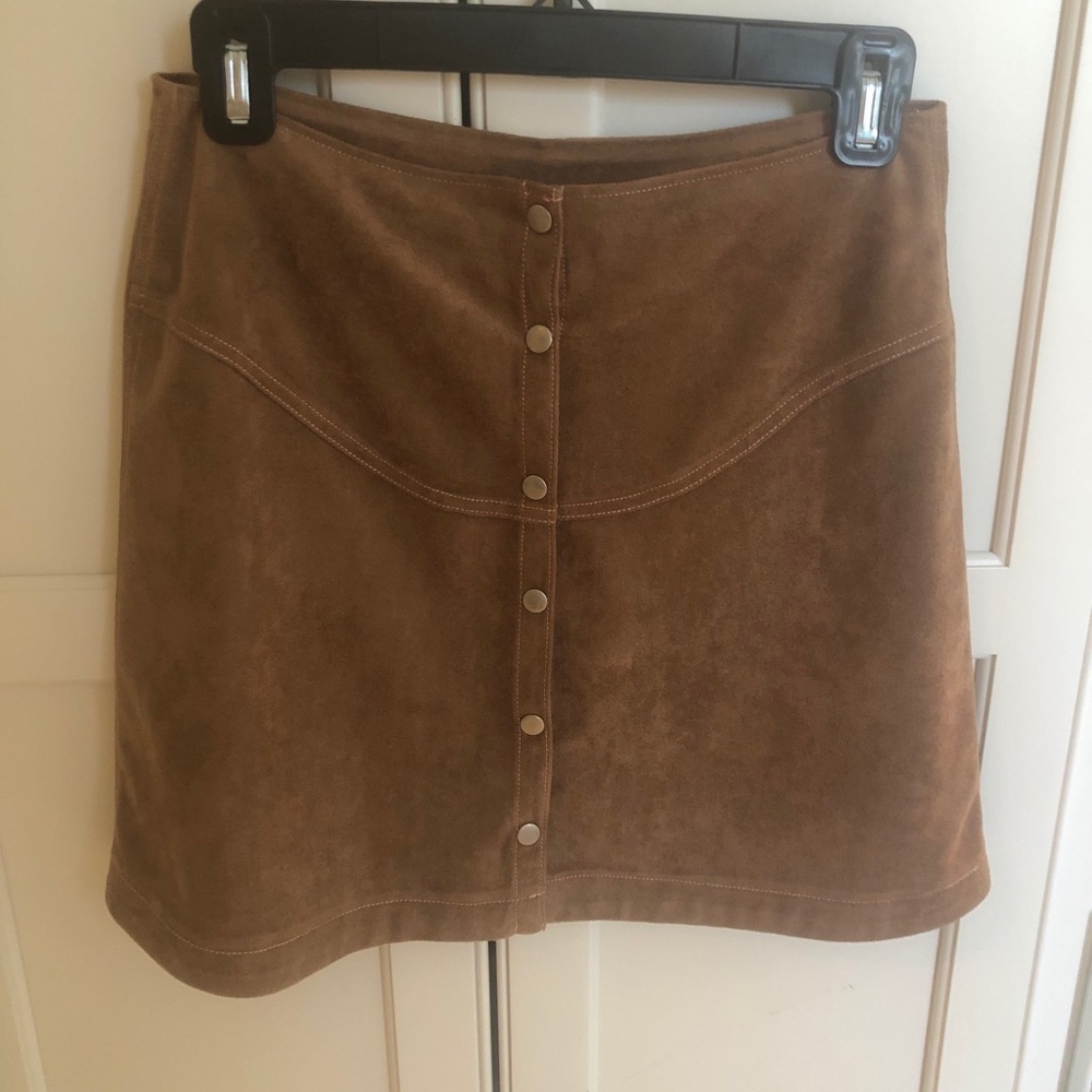 American threads brown suede skirt - size M